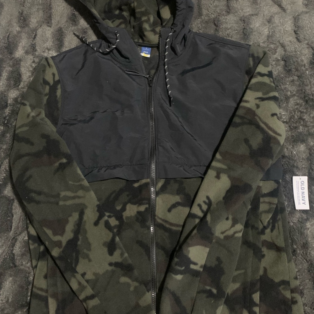 Old Navy Camo and Black Hoodie